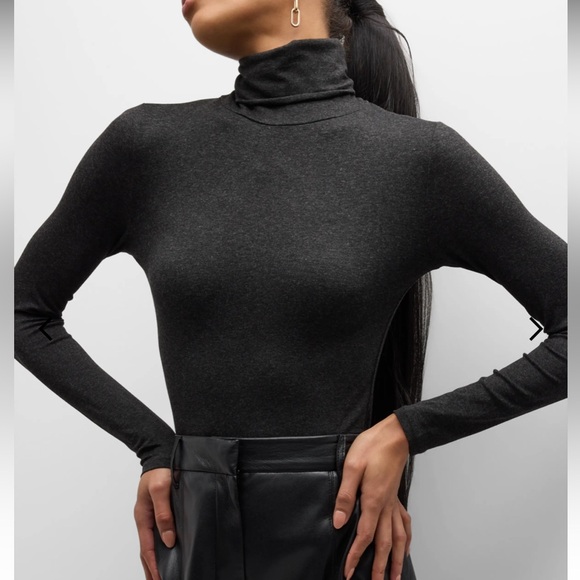 NWOT Majestic Filatures Soft Touch Turtleneck Tee in Anthracite Size 2 (Small) - Picture 12 of 13